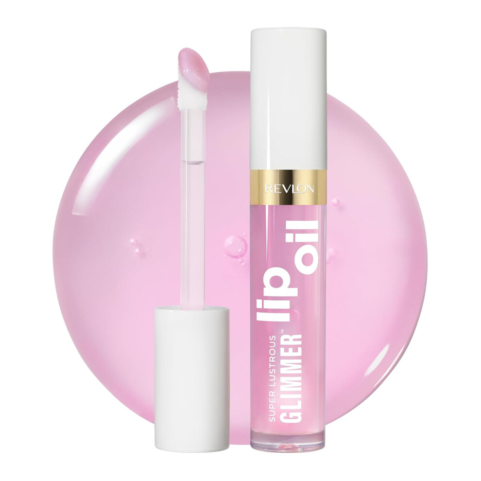 REVLON Super Lustrous Glimmer Lip Oil Moisturizing  Tinted Shiny Finish Made with PlantBased Squalane 005 Violit 013 fl oz