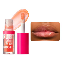 Ruby Kisses Lip Oil Booster, feuchtigkeitsspendender Lipgloss mit nhrender natrlicher lmischung, Jumbo-Zauberstab fr einfaches Auftragen, nicht k