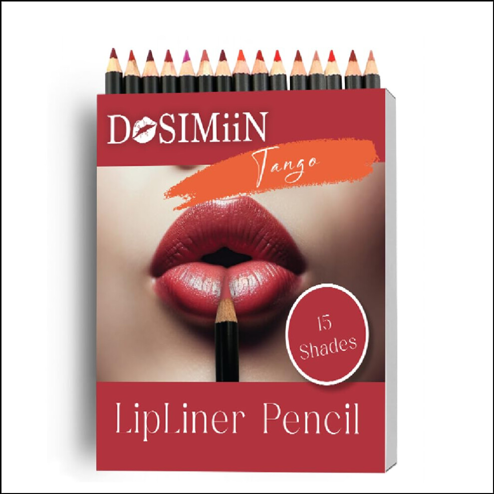 Dosimiin Lipliner Pencil 15 Shades Beauty Artist Choice Collection Matte Finish Creamy Texture Long Lasting High Pigmented Lip Pencils