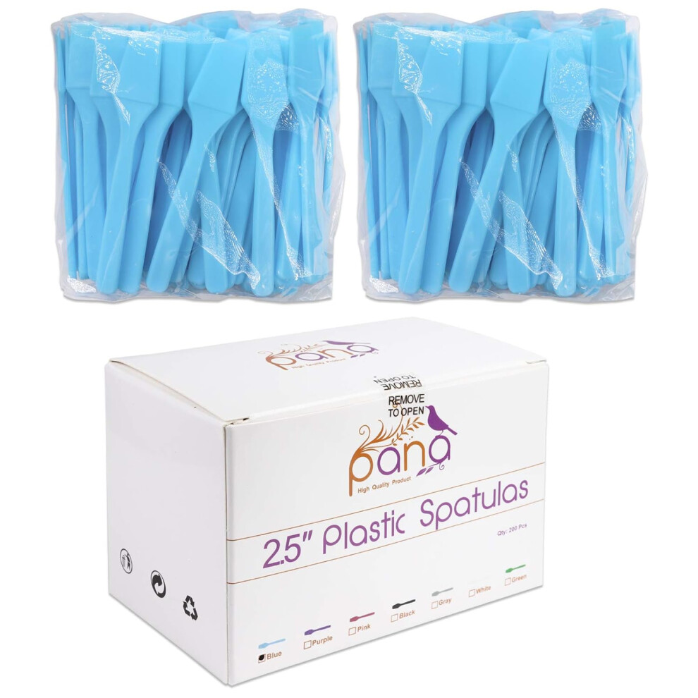 Pana Cream 200Pcs Cosmetic Make Up Disposable Plastic 25 Spatulas Skin Care Facial Mask Spatula Blue200 Pieces In A Box