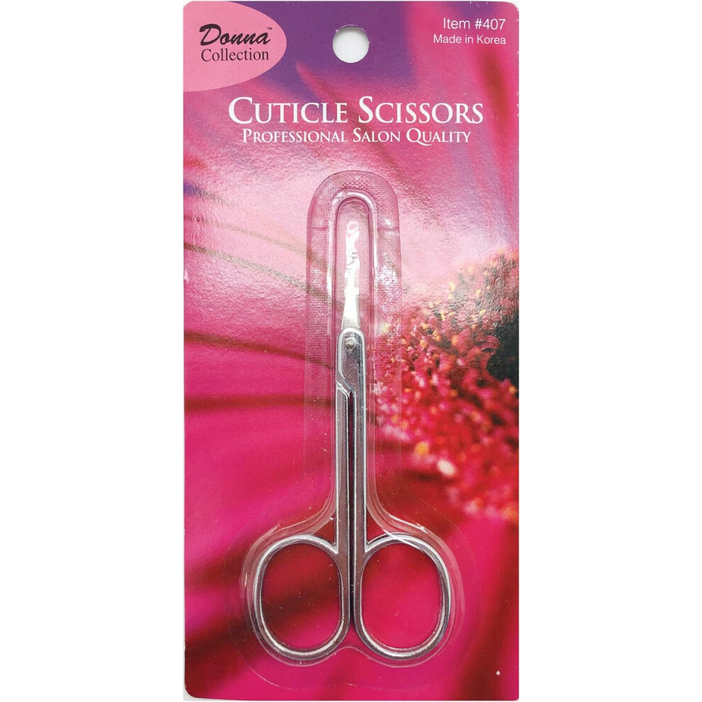 Donna Cuticle Scissor Curved Blade Scissors Pedicure Beauty Grooming Kit for Eyebrow Eyelash Dry Skin