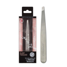JAPONESQUE Slant Tweezer met Handgeslepen Tips voor Perfecte Wenkbrauwen, Inclusief Beschermende Opbergtas
