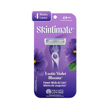 Skintimate Exotic Violet Blooms 4-Blade Wegwerp Scheermesjes - 4 st
