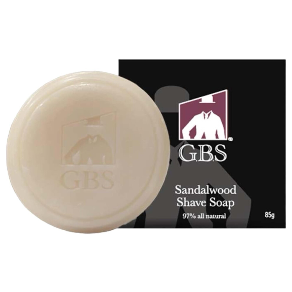 G.b.s Gbs Mens Sandalwood Shaving Soap With Shea Butter And Glycerin 3Oz