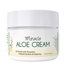 Deluvia Miracle Aloe Cream | Face & Body Moisturizer with Vitamin E & Organic Aloe Vera (2 Ounce (Pack of 1) Unscented)