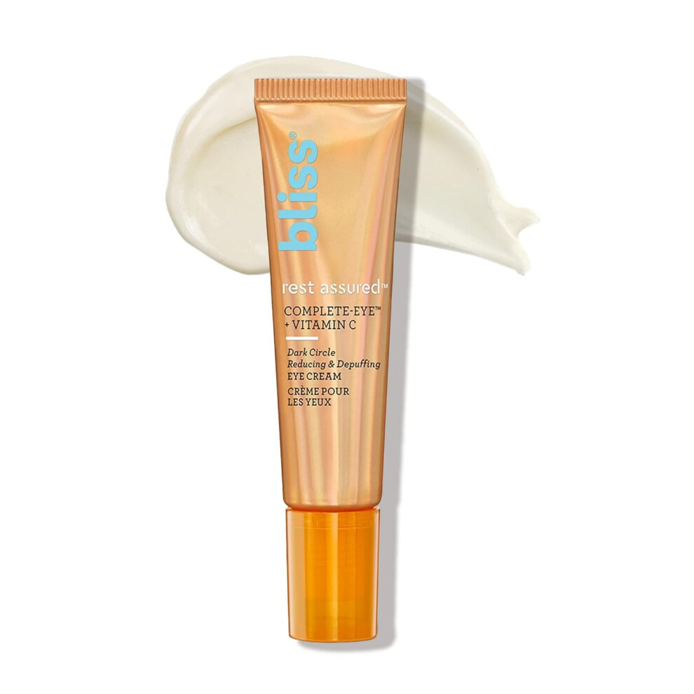 Bliss Rest Assured  Eye Cream with Vitamin C  Caffeine  05 Fl Oz  Dark Circle Reducing  Depuffing Eye Cream  Clean  Vegan  CrueltyFree