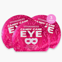 Vitamasques Candy Cane Vitamin C Augenmaske 3er-Pack Koreanische Hautpflege-Augenmaske mit Aloe Vera zur Reduzierung geschwollener Augen