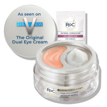 RoC Derm Correxion Podwjny krem ??pod oczy z zaawansowanym retinolem i peptydami na opuchniete oczy i cienie pod oczami Nadziewane ponczochy dla