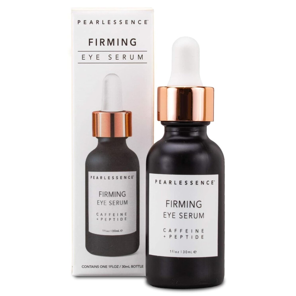 Pearlessence Firming Eye Serum With Caffeine Peptide Rejuvenates Puffy Eyes Reduces Under Eye Bags Made In Usa Cruelty Free 1Oz