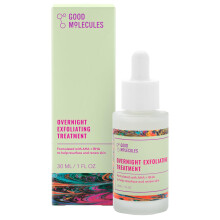 Good Molecules Overnight Exfoliating Treatment Facial Exfoliant with AHA for Tone and Texture Pore Minimizer Skincare for Face with Salicylic Acid
