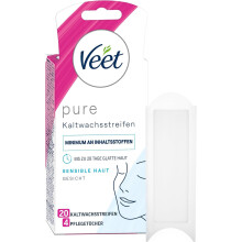 Veet Face listos para usar tiras de cera para tiras sensibles de cera de piel