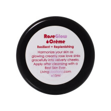 LIVING LIBATIONS - Organic/Wildcrafted Rose Glow Face Creme | Natural Plant-Based Clean Beauty (.5 oz | 15 ml)