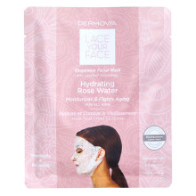DERMOVIA LACE YOUR FACE Patented Compression Facial Mask AS SEEN ON SHARK TANK Reusable Biodegradable Cotton Anti Aging Skin Care Hydrating Ro