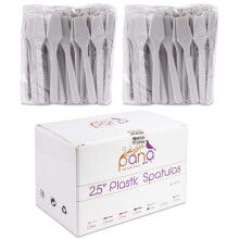 P 200pcs PANA Cosmetic Make Up Disposable Plastic 2.5"""" Spatulas Skin Care Facial Cream Mask Spatula (GRAY-200 Pieces in a Box)