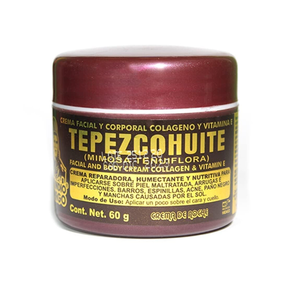 Del Indio Papago Cream Facial Night Skin With Tepezcohuite 60G Hydrates The Skin