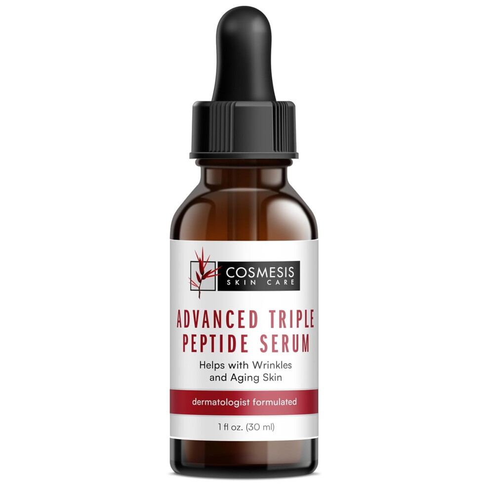 Cosmesis Skin Care Advanced Triple Peptide Serum Reduce Wrinkles Support Collagen Renewal Defend Against Aging 1Oz Cosmesis