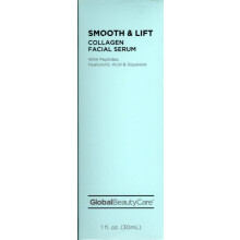 Global Beauty Care Smooth & Lift Collagen Gesichtsserum mit Peptiden, Hyaluronsure und Squalan, 1 fl oz, 30 ml