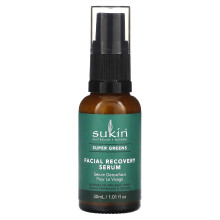 Sukin Super Greens Facial Recovery Serum Enhances Skins Radiance 101 fl oz 30 mL