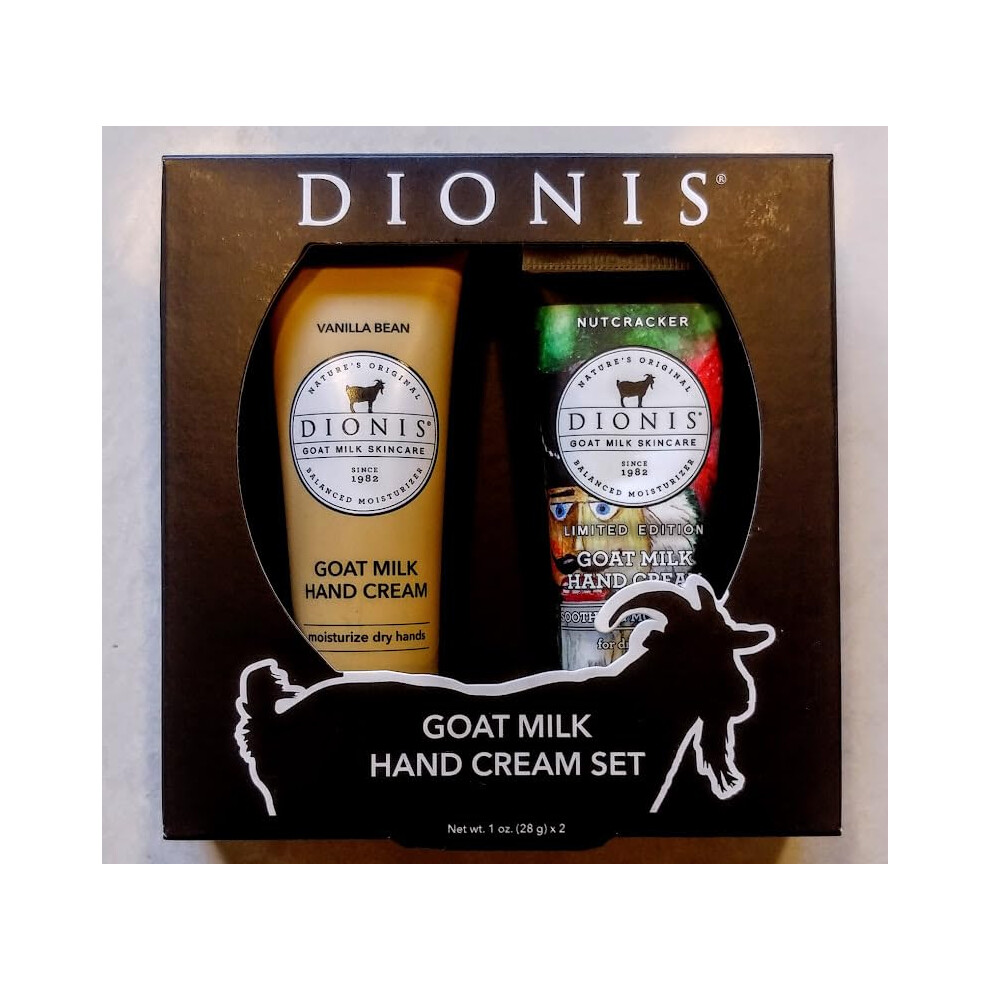 Dionis Goat Milk Hand Cream Set Vanilla Beans & Nutcracker Dermatologue A Envoy Un Texto. Tubes De 1 Oz X 2 (Ensemble D'un)-image