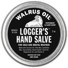 Walrusolie - Logger's Handzalf Cr?e 2oz 100% Veganistisch Gemaakt met Olive Wax Kokum Butter Kokosolie en meer. Pepermunt- en kruidnagelgeur.