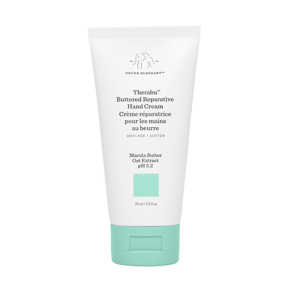 Drunk Elephant Therabu Buttered Reparative Hand Cream  75 ml  Delivers 24Hour Moisture  Free of Essential Oils Silicones and Fragrances  Cruelty Free