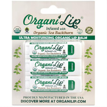 OrganiLip Bio-Lippenbalsam mit Spearmint-Geschmack, ultra-feuchtigkeitsspendende Lippenfeuchtigkeitscreme fr trockene Lippen, ovale Tube, USDA-zerti