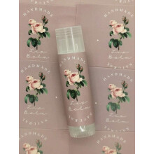 ZZYBIA Homemade Skincare Products Adhesive Labels Stickers for Lip Balm Handcream Candle Container Tubes 20pcs (Lip Balm - Rosybrown)