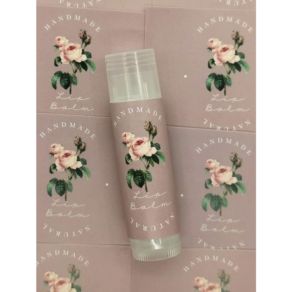 Zzybia Homemade Skincare Products Adhesive Labels Stickers For Lip Balm Handcream Candle Container Tubes 20Pcs Lip Balm Rosybrown