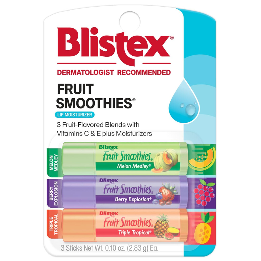 Blistex Fruit Smoothies Lip Protectant Assorted 3 ct Packaging May Vary