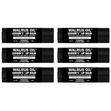 WALRUS OLIE - Logger's lippenbalsem 6-pack 100% veganistisch gemaakt met candelillawas, amandelolie, kokosolie, jojoba-olie en natuurlijke ingredi?te