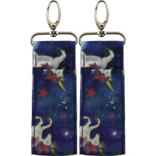 Birdz 2 Lippenbalsamholster aus gemustertem Einhorn-Material, Lippenstifthalter mit Metallclip