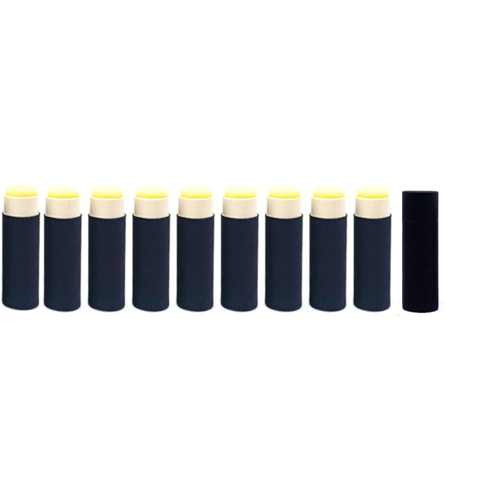 Paperboard Lip Balm TubesCardboard Krafts Lipstick Tube Empty Lip Balm Container Round Paper Solid Perfume Tubes10pcs Black-image-OPC-PGJ7N97-NEW