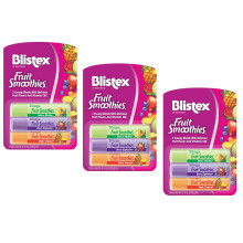 Blistex Fruit Smoothies Lip Moisturizers 3 Sticks 010 oz each Pack of 3