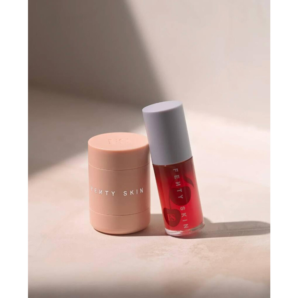Fenty Skin Perfect Puckr Hydrating Lip Care Duo Cherry Treat Conditioning  Strengthening Lip Oil  Plush Puddin Intensive Recovery Lip Masque