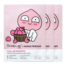The Crme Shop APEACH CALL ME SMOOTH Printed Essence Sheet Mask (3 Pack)