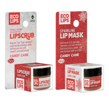 Eco Lips Sparkling Vanilla Mint Candy Cane Lip Mask och Sugar Lip Scrub fr Holiday Gifting Stocking Stuffers 0,25 oz. (2 ct)