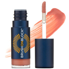 Brush On Block Sun Shine Protective Lip Oil SPF 30 Mineral Protection from UVAUVB Blue Light Hydrating CrueltyFree GlutenFree Vegan Coral