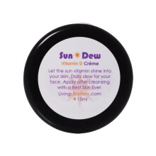 LIVING LIBATIONS Bio-Sun Dew Transdermale Vitamin-D-Creme | Natural Wildcrafted Vegan Clean Beauty (0,5 oz | 15 ml)