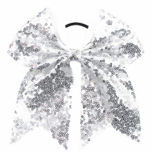 Xansema 6,5 ??inch pailletten haarelastiekjes elastische haarband lint grote cheer bow paardenstaart houder haarband voor dames meisjes kinderen tien