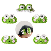 ZIUGLIKAL 5PCS Handgemaakte Haarklemmen met Kikker Thema Voor Meisjes en Vrouwen
