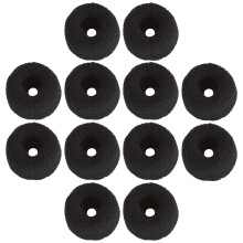 Angla 12 Pack Black Terry Cloth Hair Scrunchies Ties for Women