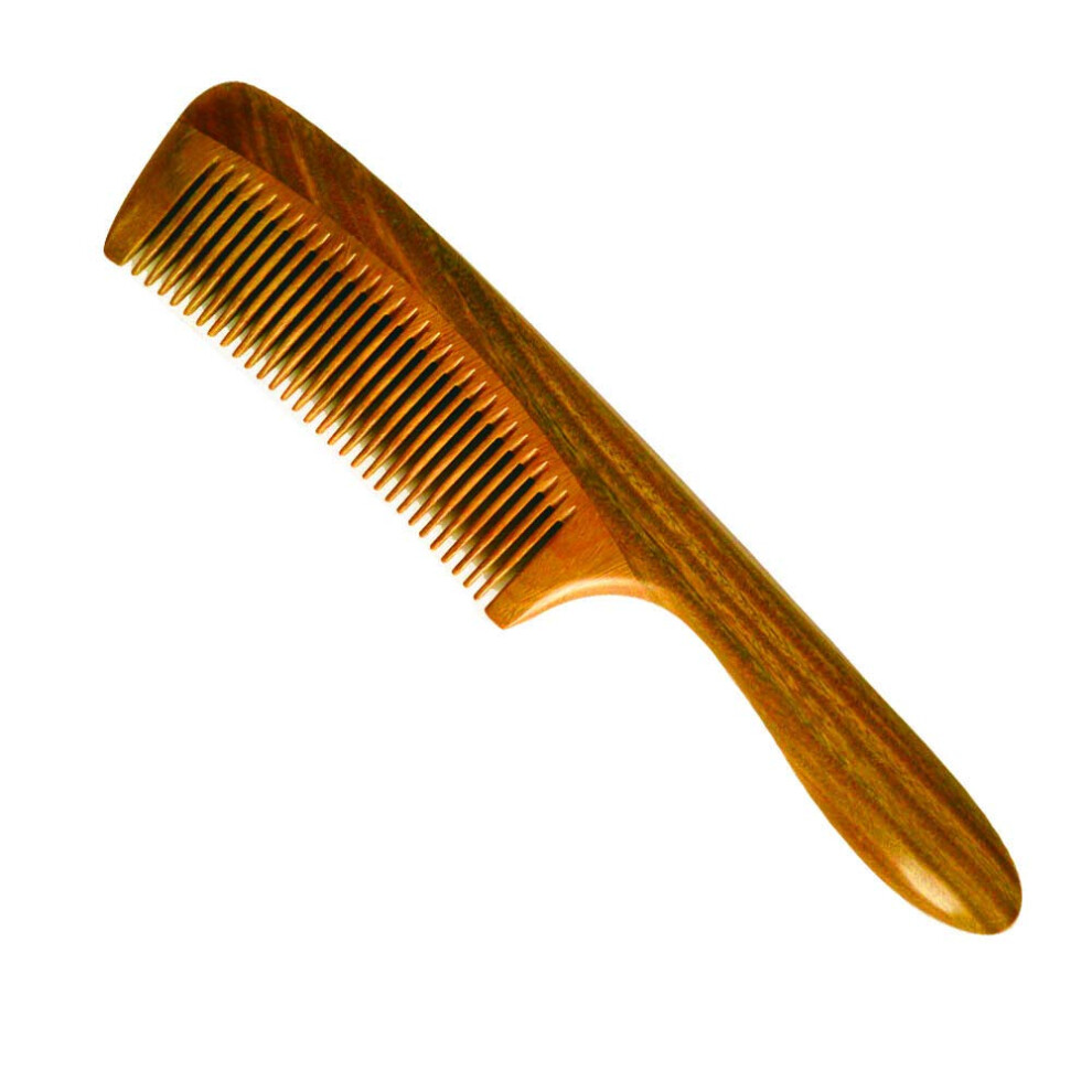 Ruyumei Hair Comb Wooden Comb Tooth And Fine Tooth Wood Combgreen Sandalwood Women And Men Hair Combs Mr04