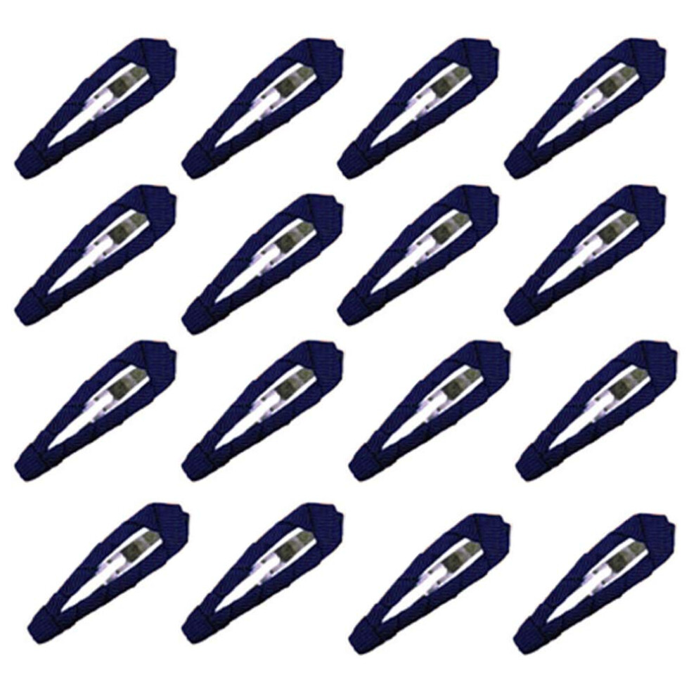 Dames 2"""" Met Lint Omwikkelde Klikclips Haarspeldjes (50 Stuks 2"""" - Marineblauw)-image