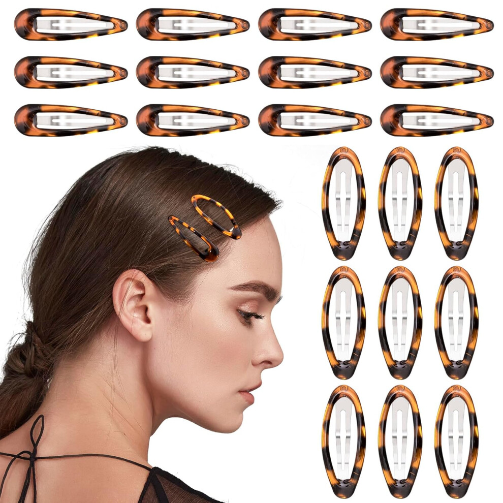 Customylife 28Pcs 2 Pollici Ovali Clip Per Capelli Ovali Clip Per Capelli Vintage Barrette Di Capelli Epossidici Epossidici Per Donne Accessori Per D-image