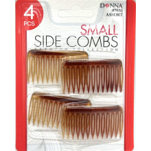 DONNA SIDE, TASCHENKAMM Kleine Seitkämme Für Alle Haartypen, Frisierkamm für Frauen, Männer, 1PC BRAUN
