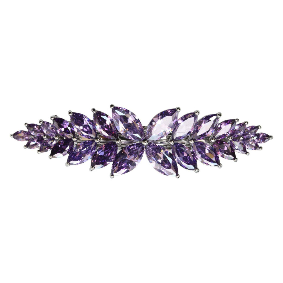 Faship Gorgeousoncring Crystal Floral Barette-image