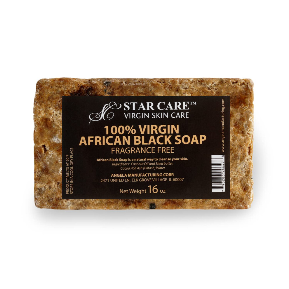 100 Virgin African Black Soap 16oz
