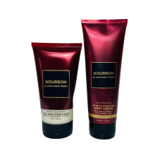 Bath and Body Works Bourbon Ultimate Hydration Body Cream en Body Scrub voor heren