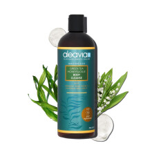 Aleavia Body Cleanse - Ekologisk Prebiotisk Kroppstvätt med Rå Honung - Doft av Grönt Te och Kaprifol - 16 Oz.
