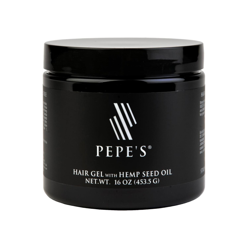 Le Gel De Cheveux De Maintien Des Hommes De Pepe Enrichi D'huile De Graines De Chanvre Biotine Jama Cain Black Castor Huile 16Oz / 453G-image